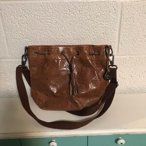 The Sak Brown Leather Shoulder Bag